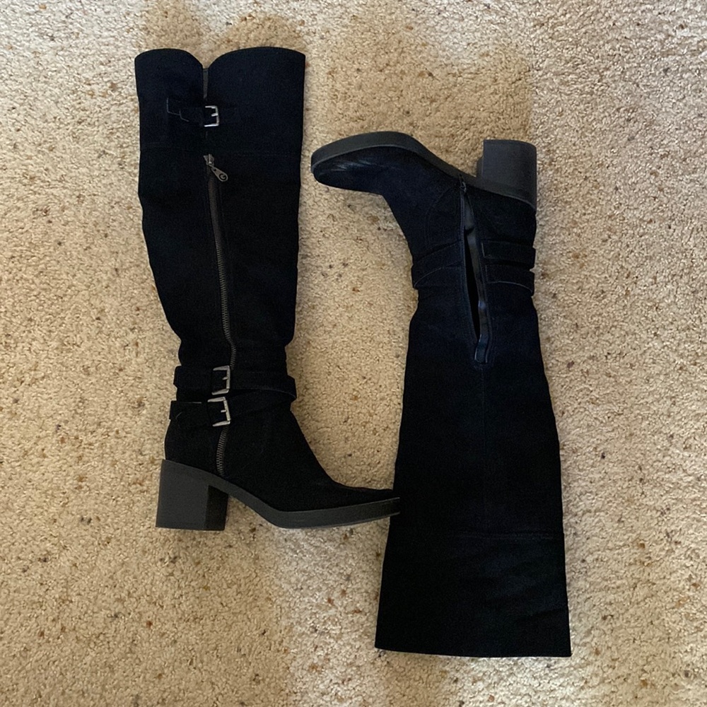 GUESS Black Thigh High Boots Size 8